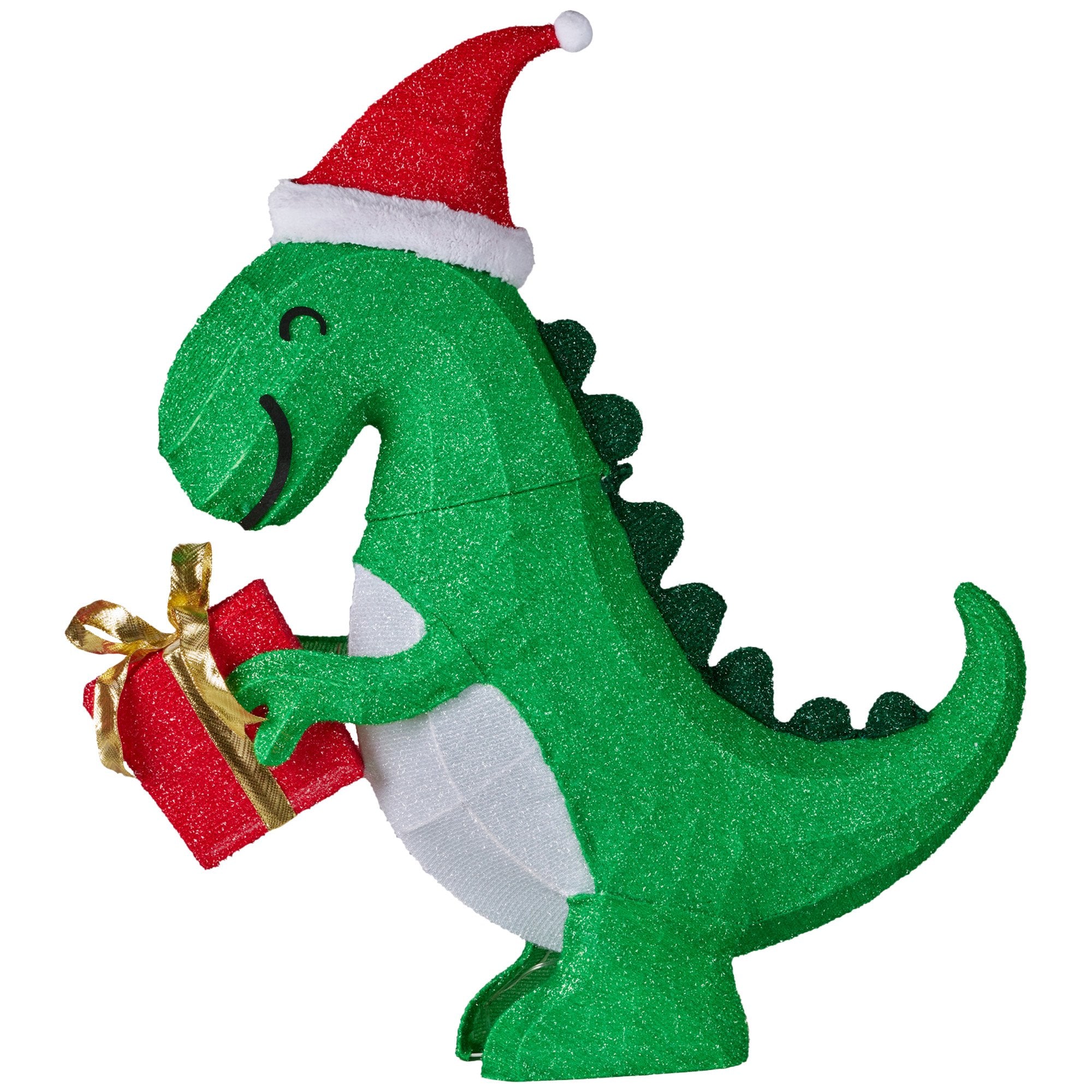 Christmas Dinosaur Display with Lights - 90cm