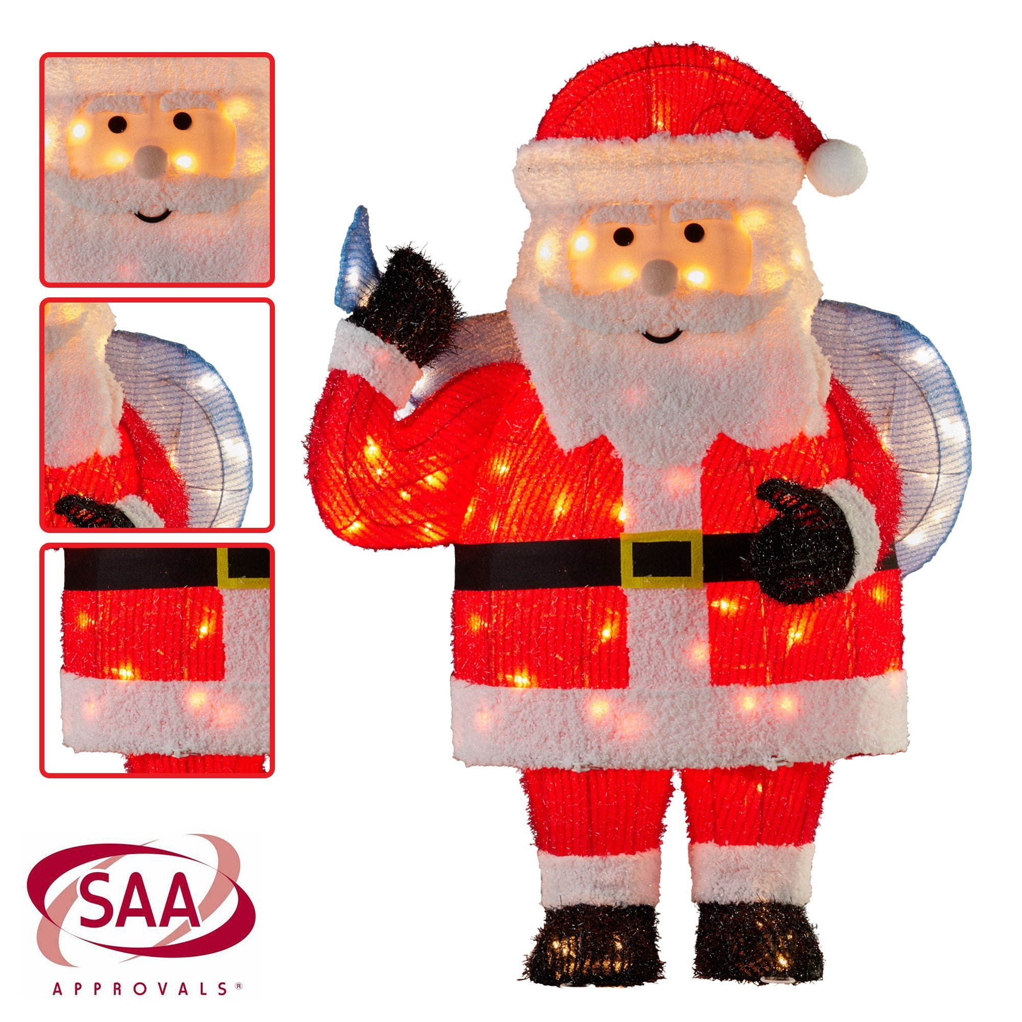 81cm Christmas Santa Display with Lights