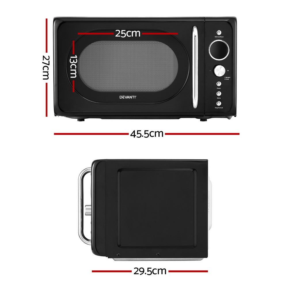 20L Microwave Oven 700W Black