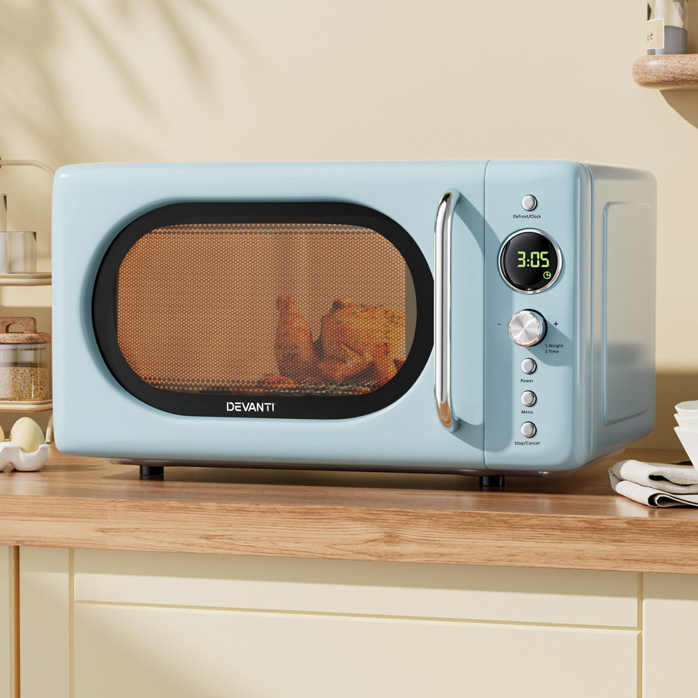 20L Microwave Oven 800W Blue