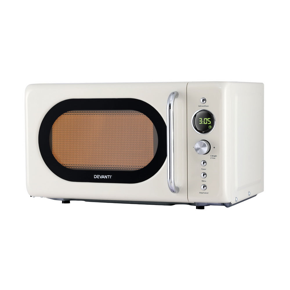 20L Microwave Oven 700W Cream