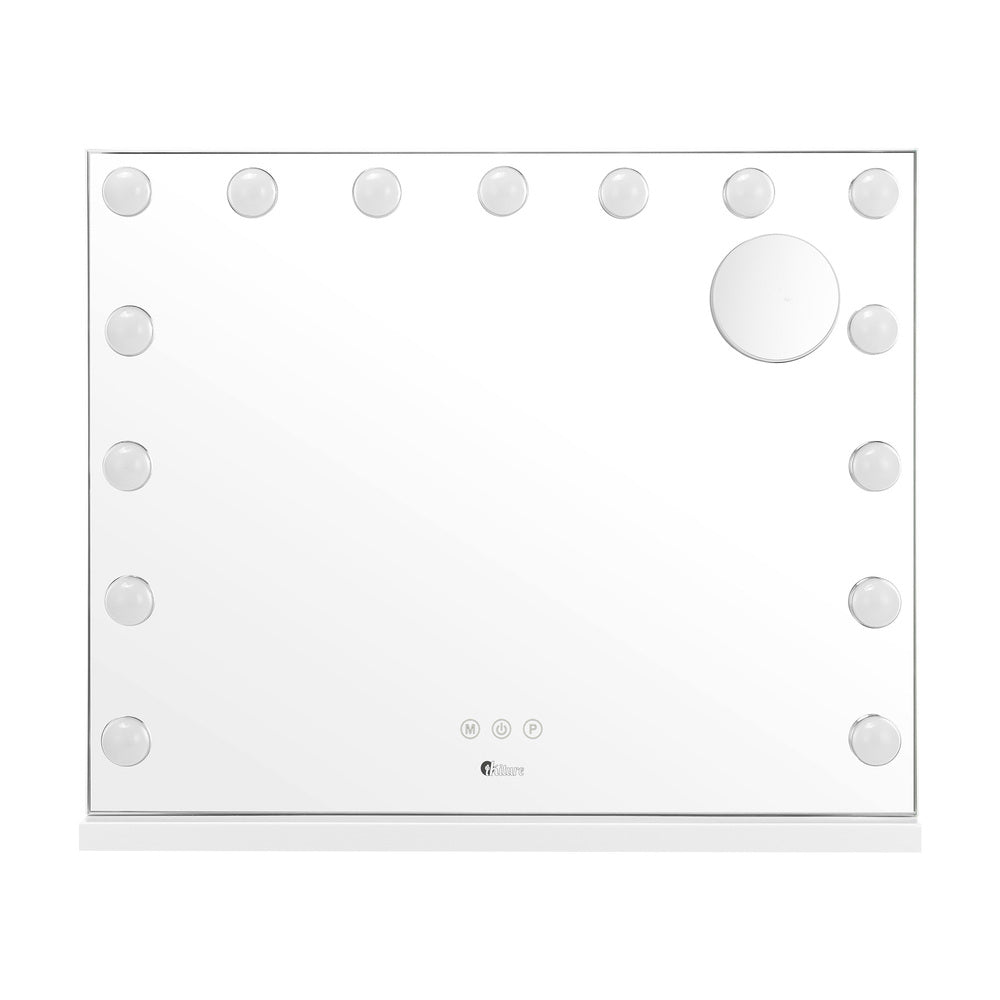 Hollywood Makeup Mirrors Magnifying LED Light Standing Wall Mounted 58x46cm