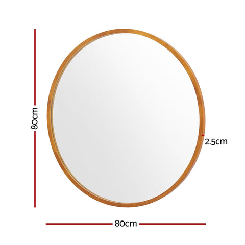 Wall Mirror Wooden Makeup 80cm