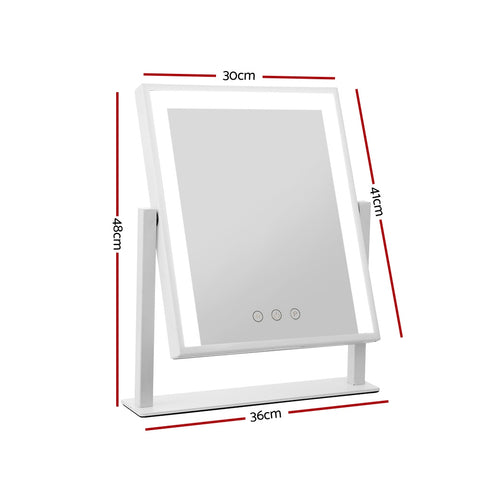 Makeup Mirror 30x40cm Hollywood Vanity with LED Light Rotation White