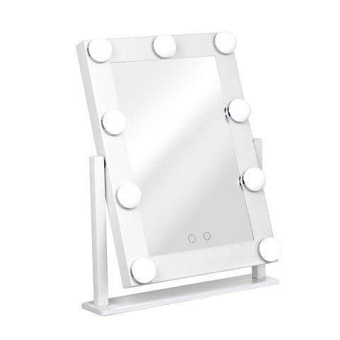 Makeup Mirror 30x38cm Hollywood Vanity with LED Light Rotation Tabletop