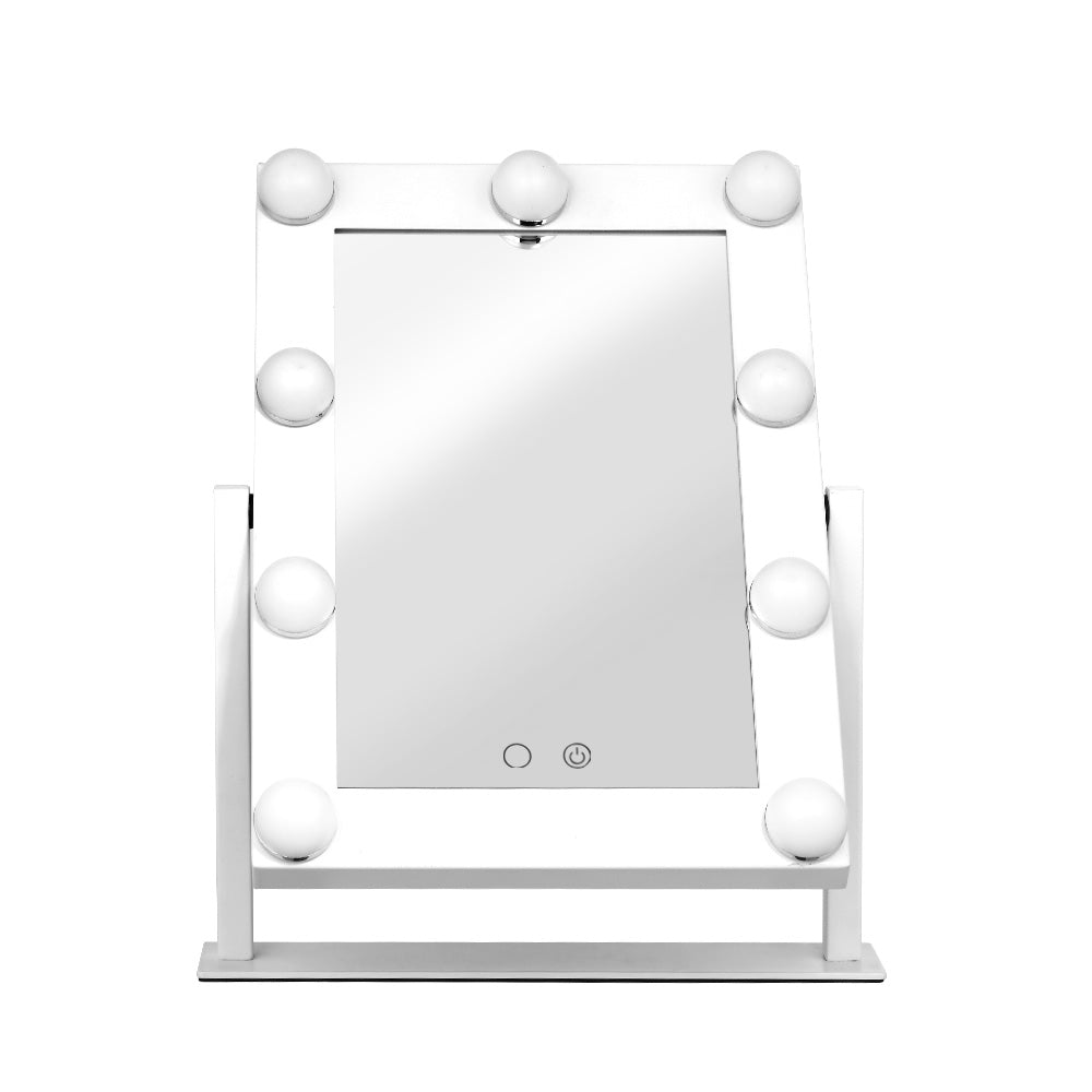 Makeup Mirror 30x38cm Hollywood Vanity with LED Light Rotation Tabletop