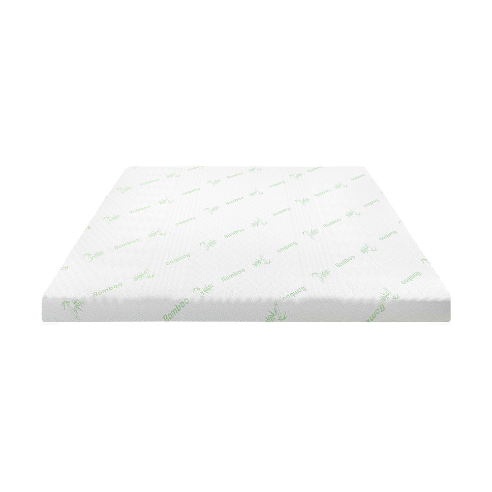 Memory Foam Mattress Topper Cool Gel Bamboo Cover 7-Zone 8CM