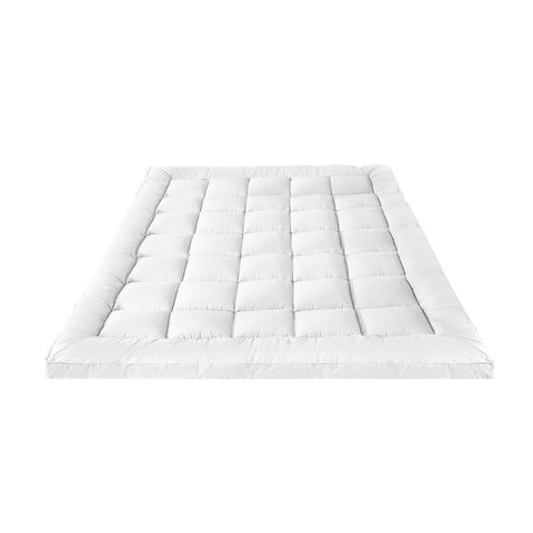 Simple Deals Mattress Topper Microfibre Pillowtop Protector Underlay Pad Single/Double/King