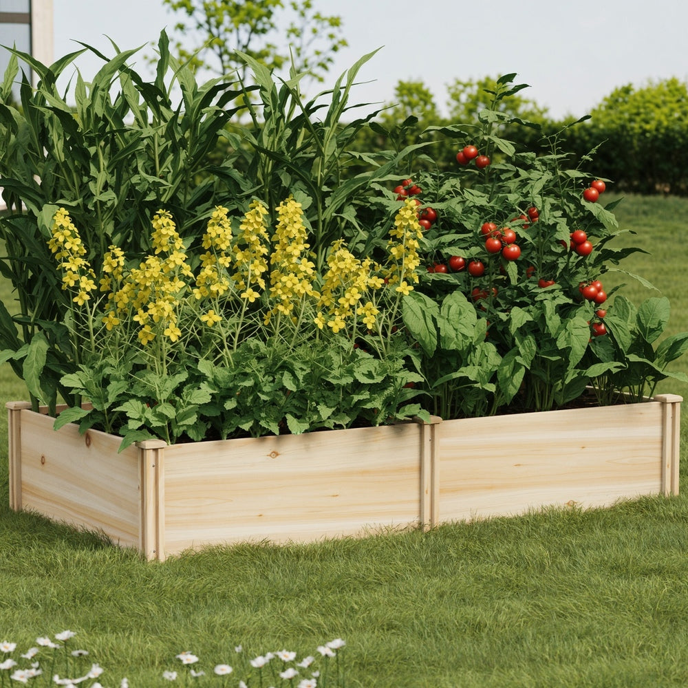 Garden Bed Raised Wooden Planter Sets