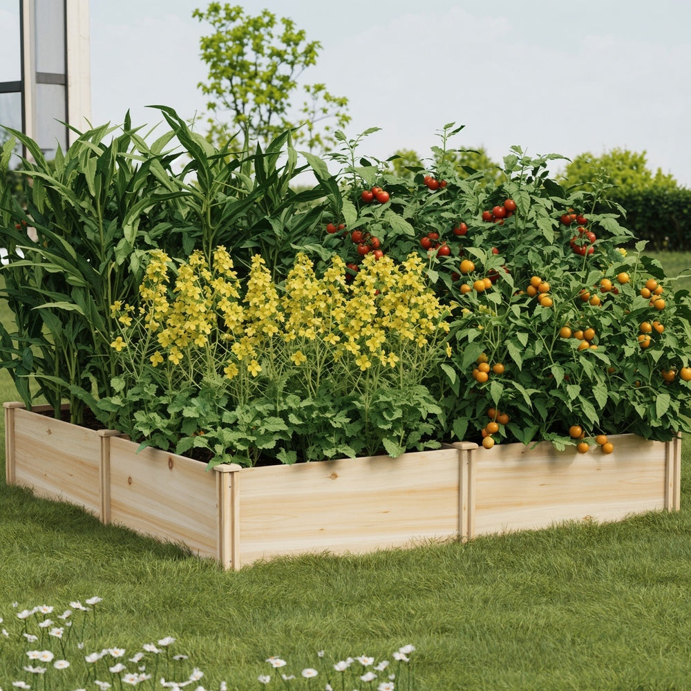 Garden Bed Raised Wooden Planter Sets