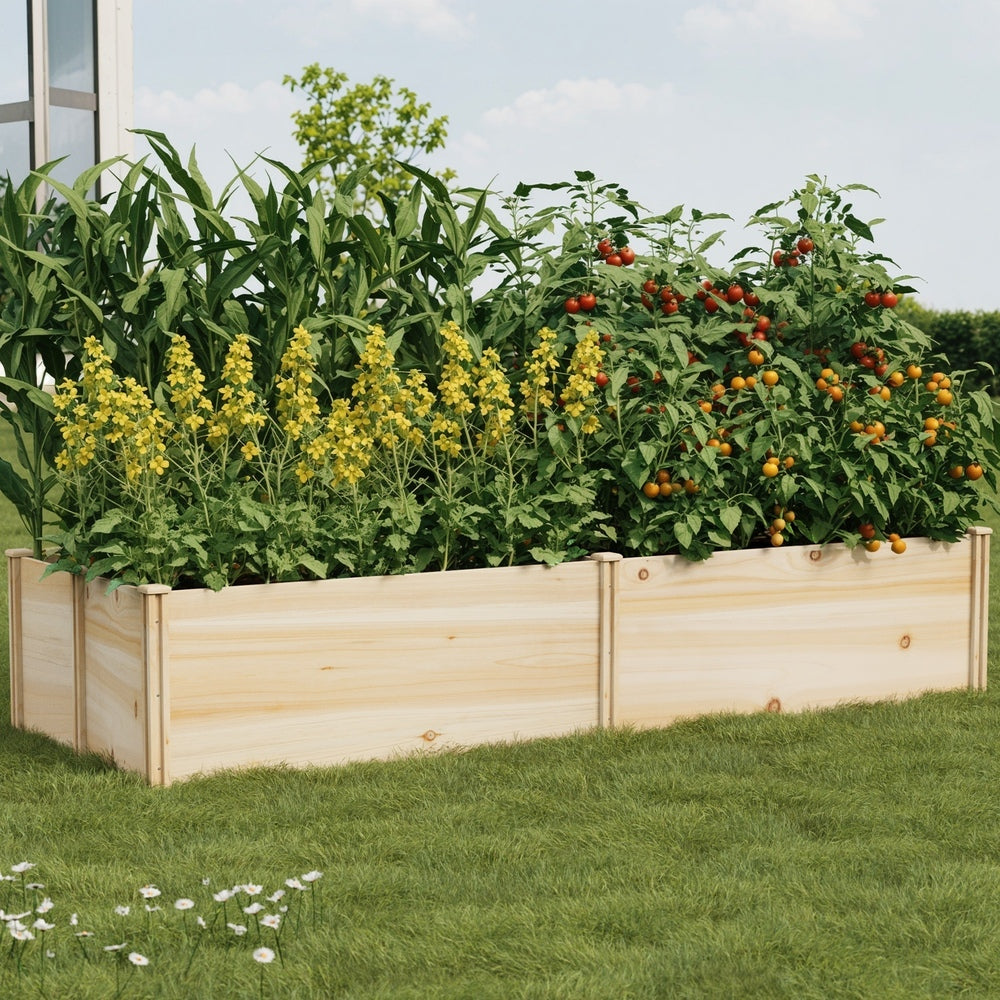 Garden Bed Raised Wooden Planter Sets