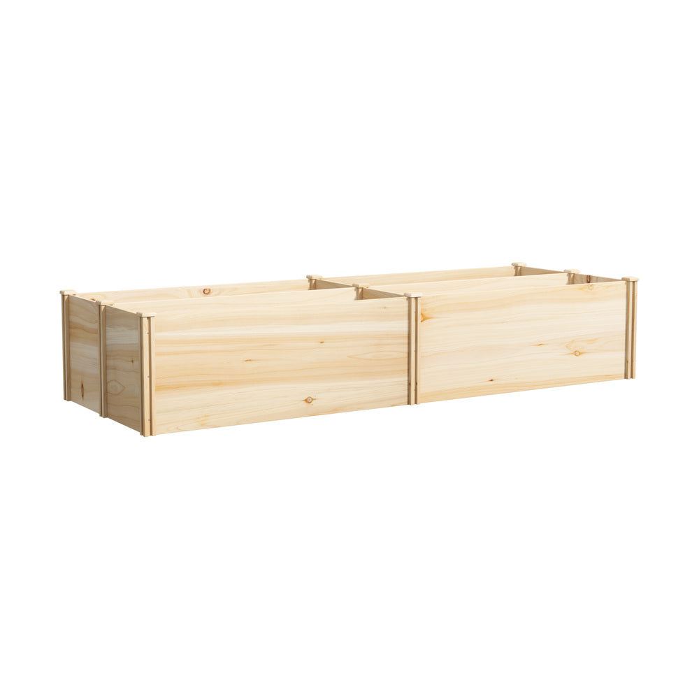 Garden Bed Set of 4 Raised Wooden Planter 120x45x45cm