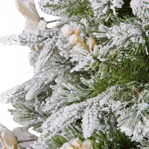 Frosted Colonial Christmas Garland - 274cm