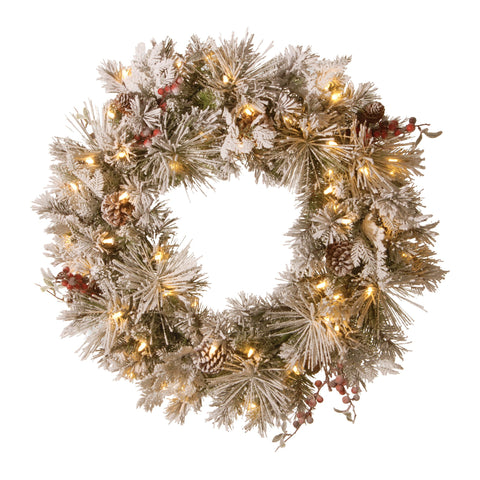 Snowy Bedford Christmas Wreath - 61cm