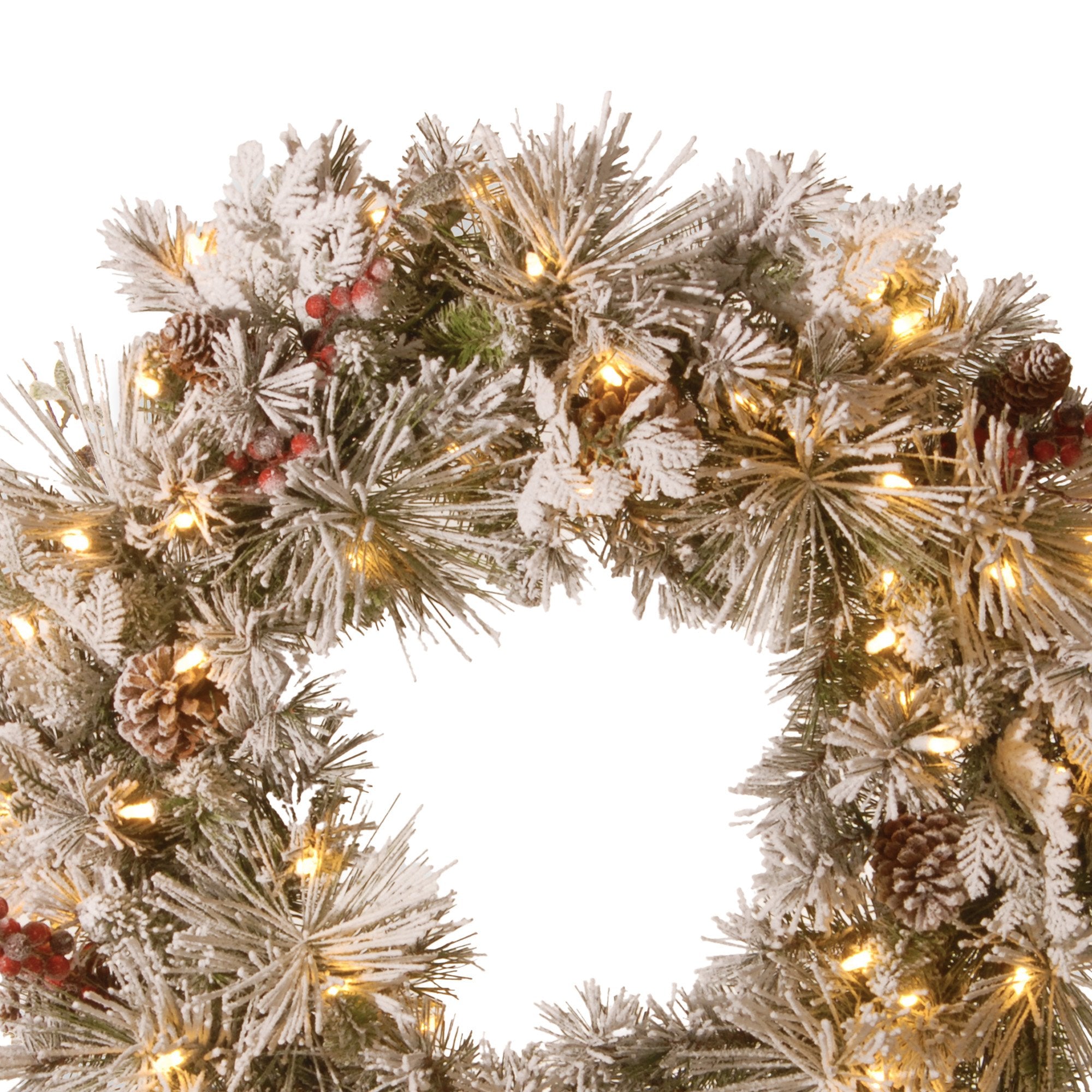 Snowy Bedford Christmas Wreath - 61cm