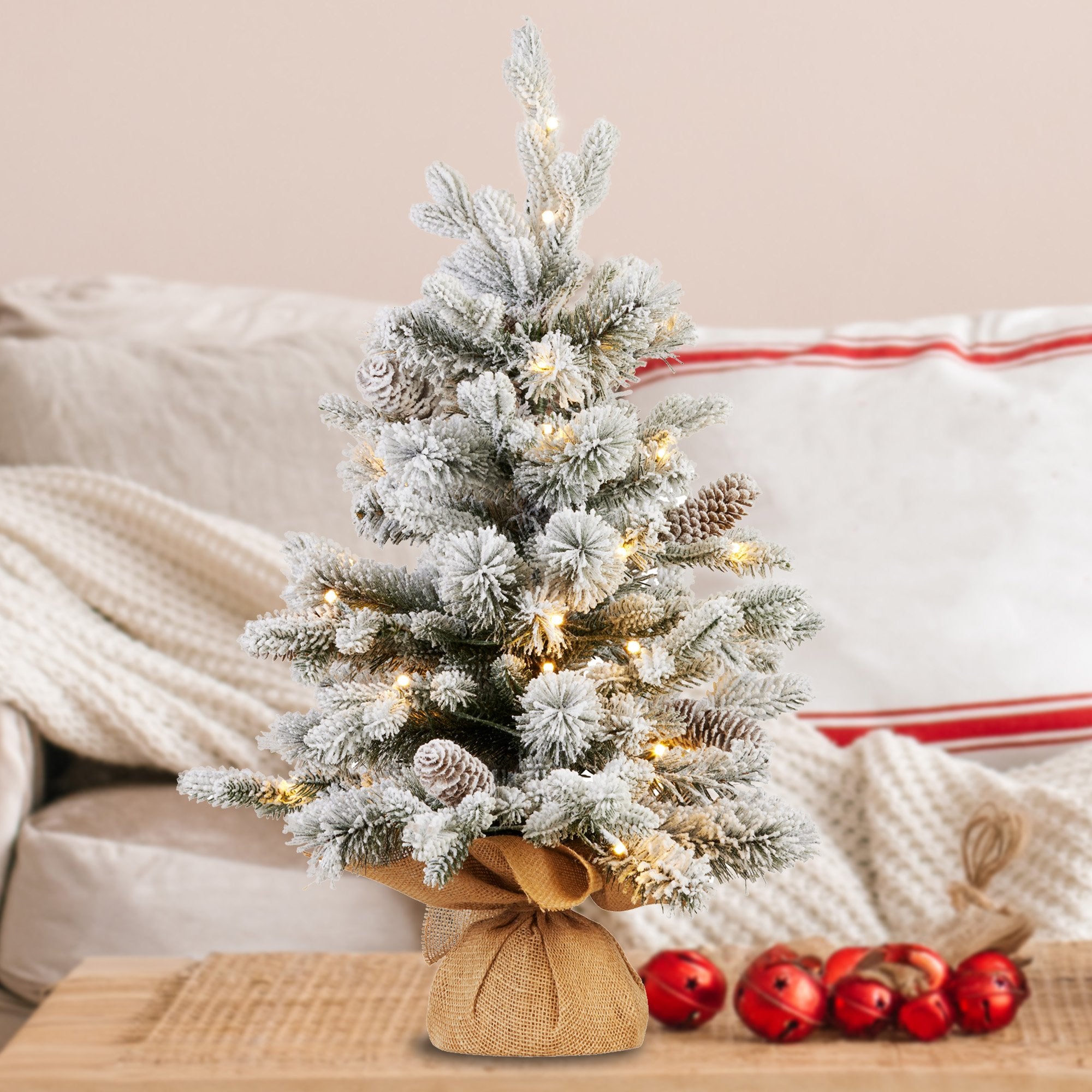 61cm Snowy Dorchester Tabletop Christmas Tree