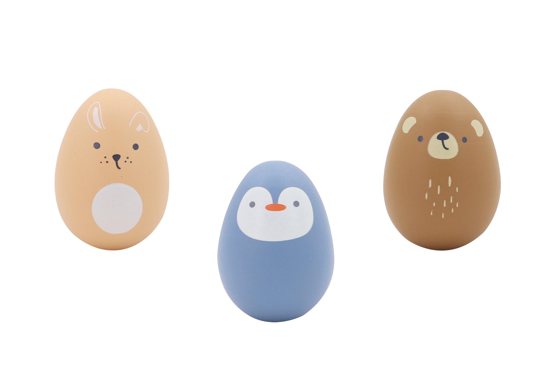 Wooden Animal Egg Shaker Pack Of 3