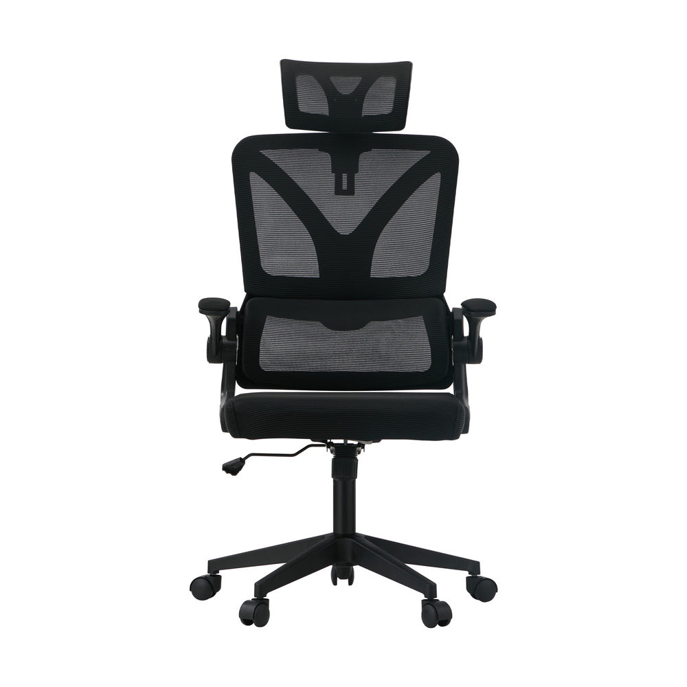 Mesh Office Chair D-Shape Back Support Black