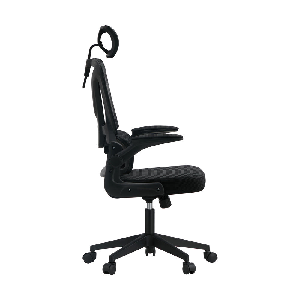 Mesh Office Chair D-Shape Back Support Black