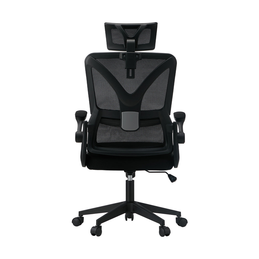 Mesh Office Chair D-Shape Back Support Black