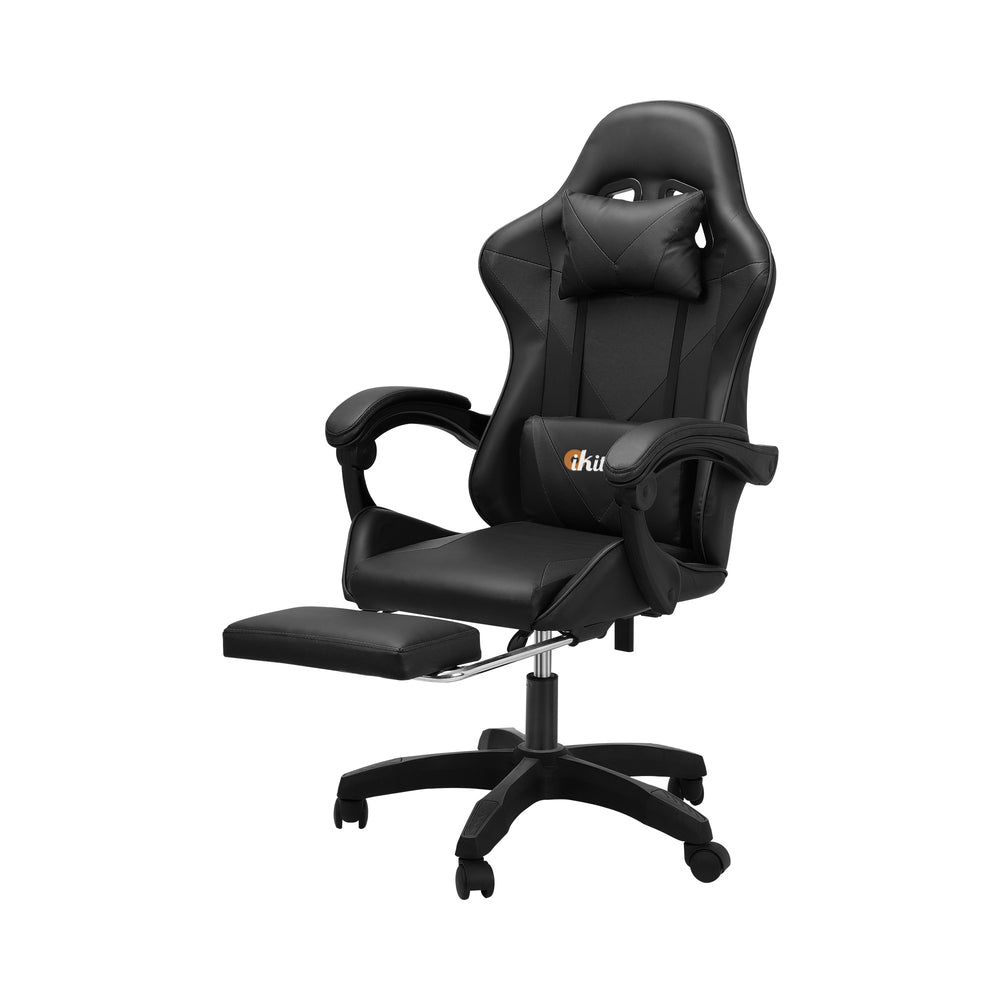 Home Gaming Chair Computer Desk Chair with Footrest Black