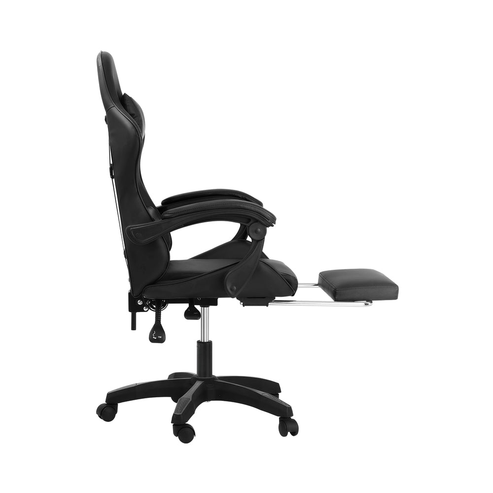 Home Gaming Chair Computer Desk Chair with Footrest Black