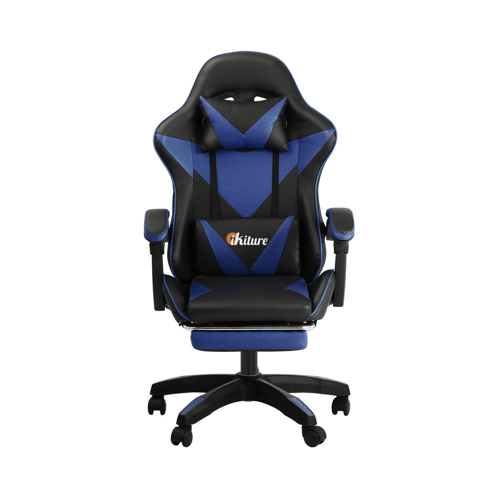 Home Gaming Chair Executive Computer Desk Black and Blue