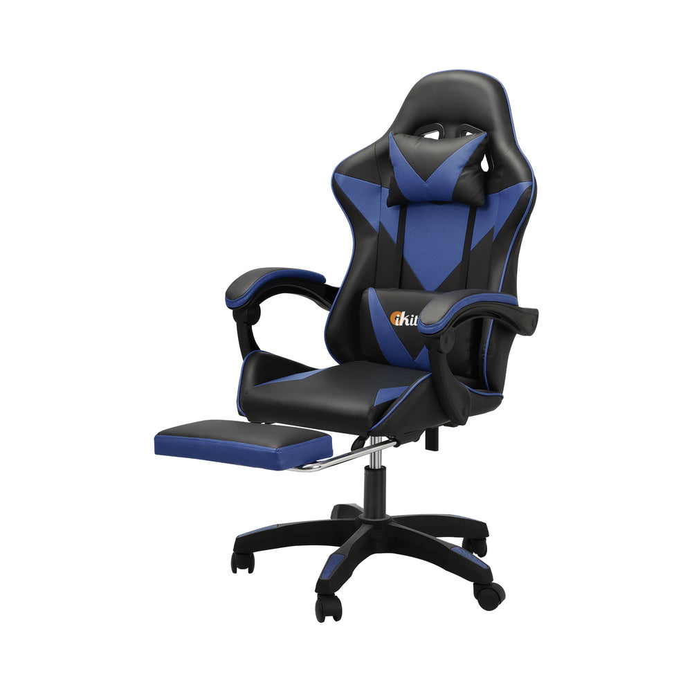 Home Gaming Chair Executive Computer Desk Black and Blue