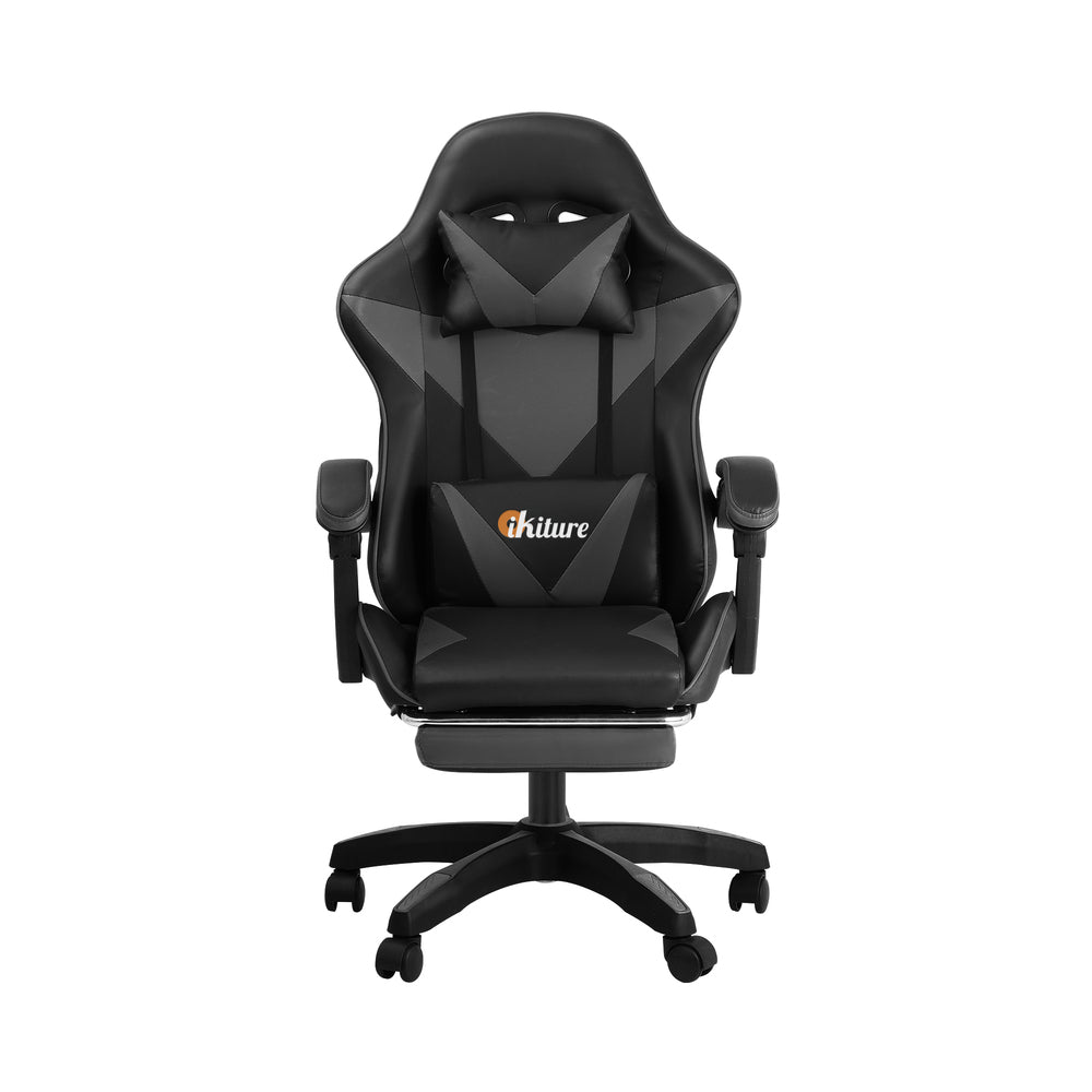 Home Gaming Chair Computer Desk Chair with Footrest Black