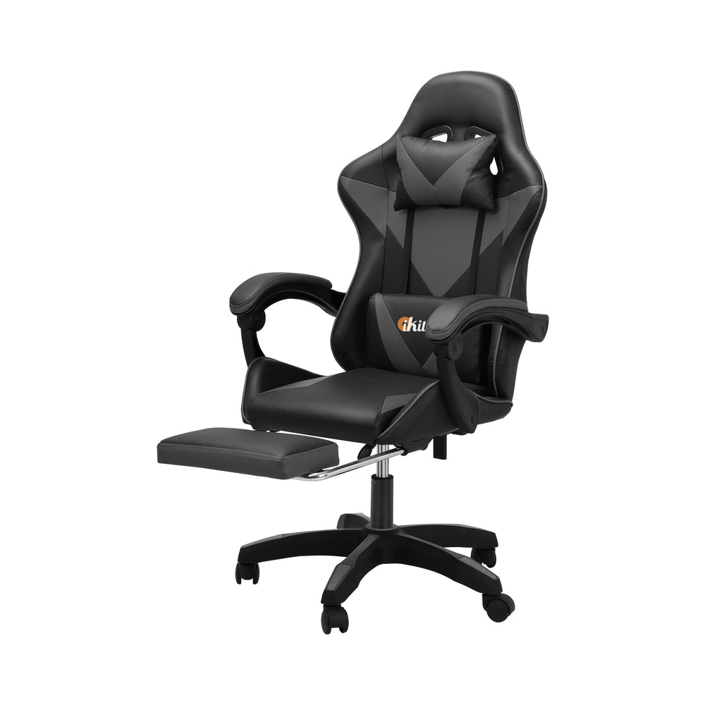 Home Gaming Chair Computer Desk Chair with Footrest Black