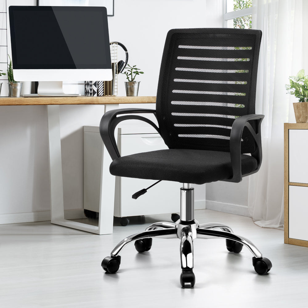 Mesh Office Chair Breathable Backrest Black/White