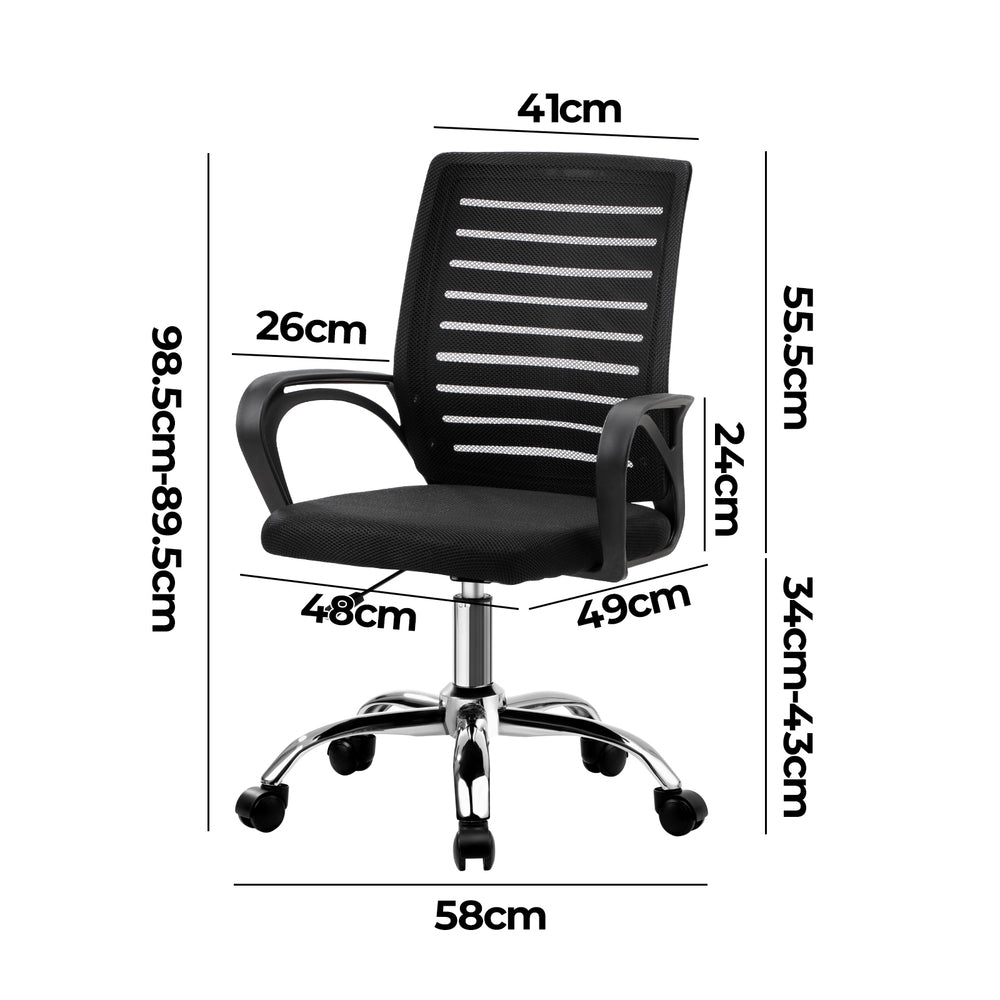 Mesh Office Chair Breathable Backrest Black/White