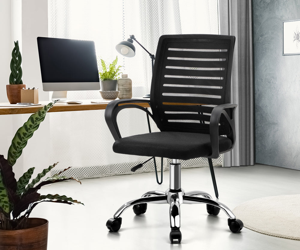 Mesh Office Chair Breathable Backrest Black/White