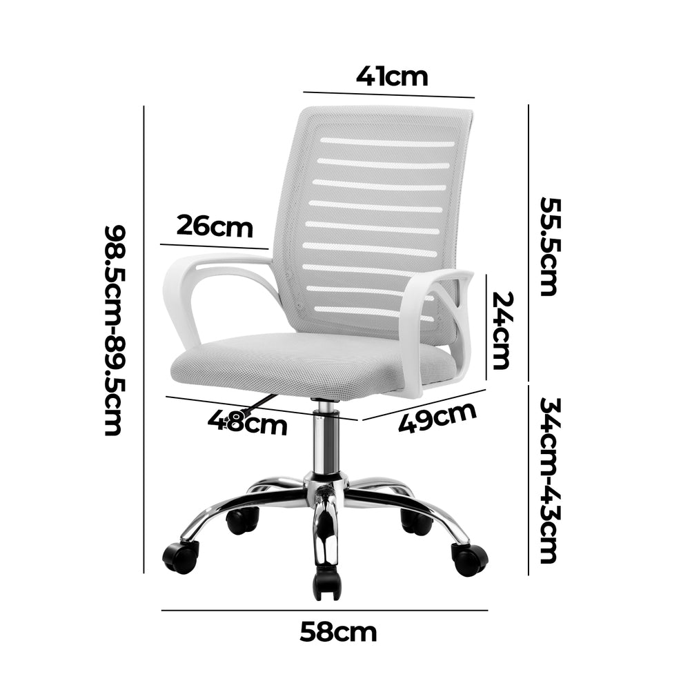 Mesh Office Chair Breathable Backrest Black/White