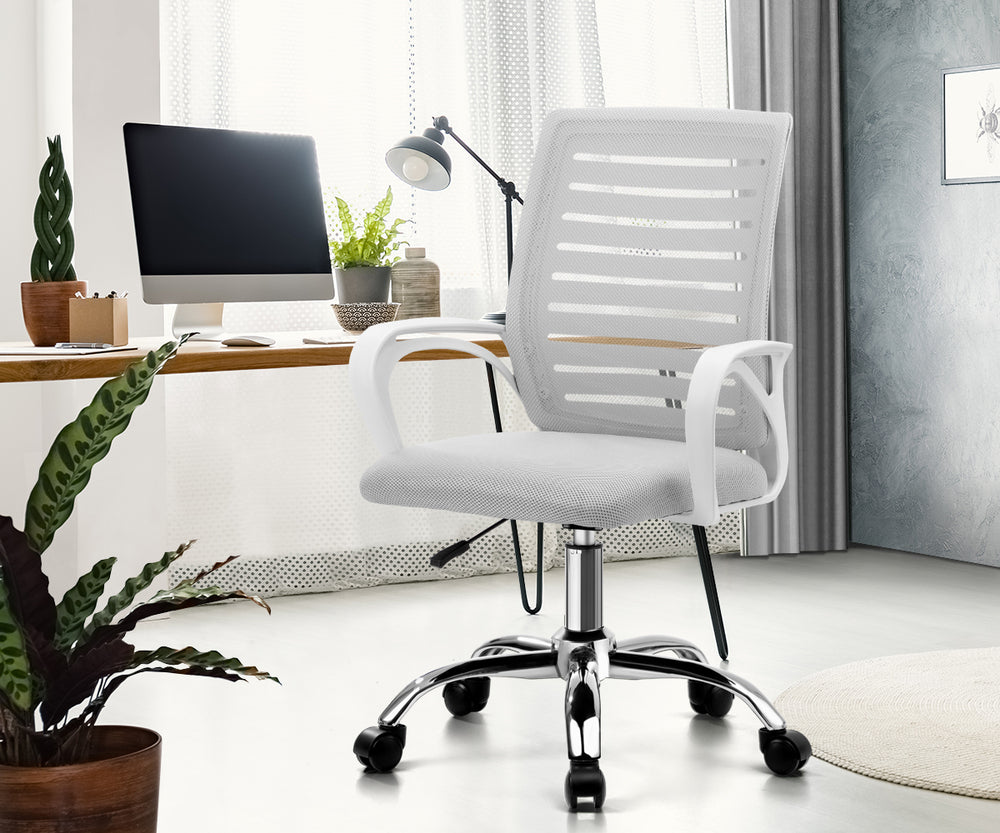 Mesh Office Chair Breathable Backrest Black/White