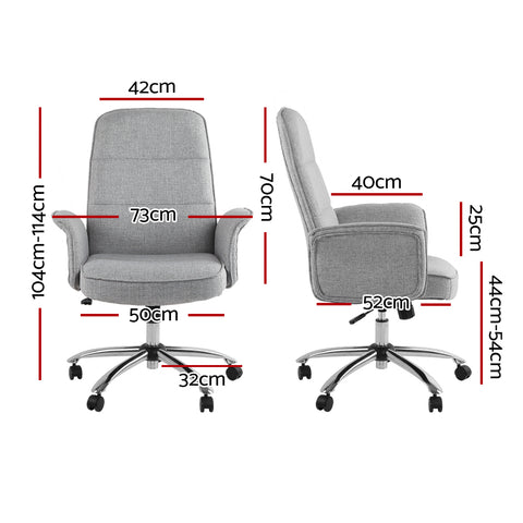 Fabric Office Chair Computer Chairs Grey