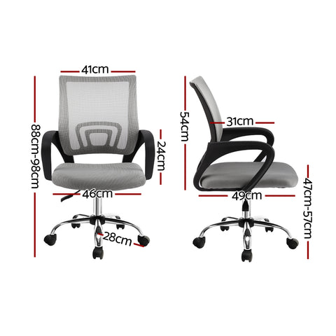 Mesh Office Chair Mid Back Grey