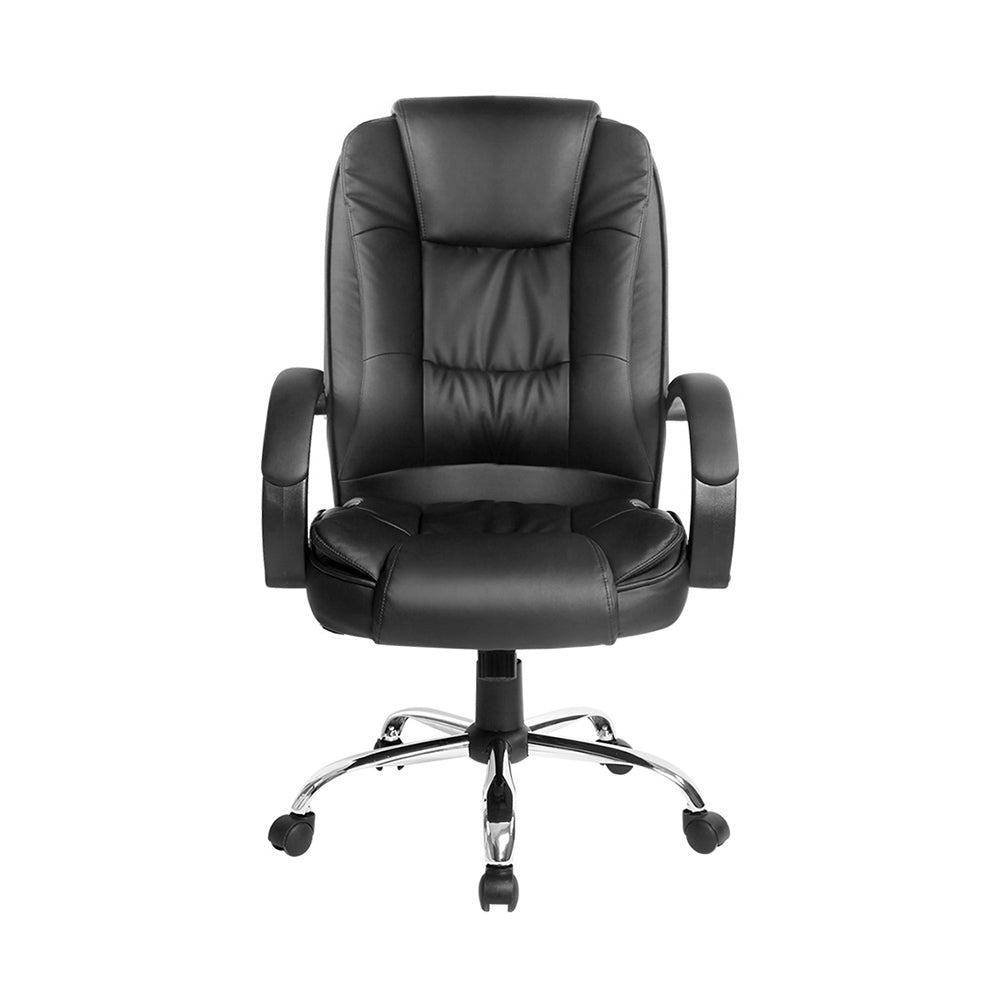 Executive Office Chair Leather Tilt Black