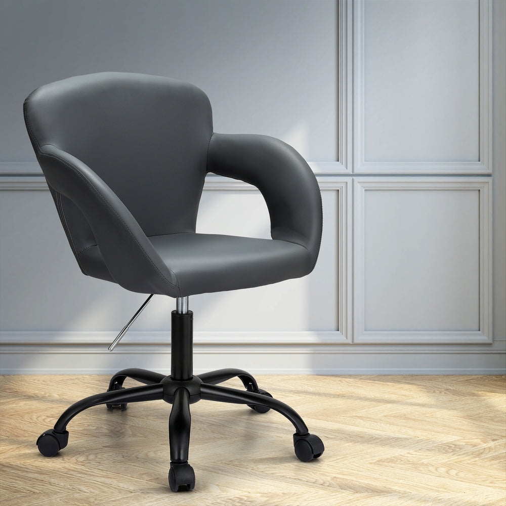 Office Chair Mid Back Grey/White