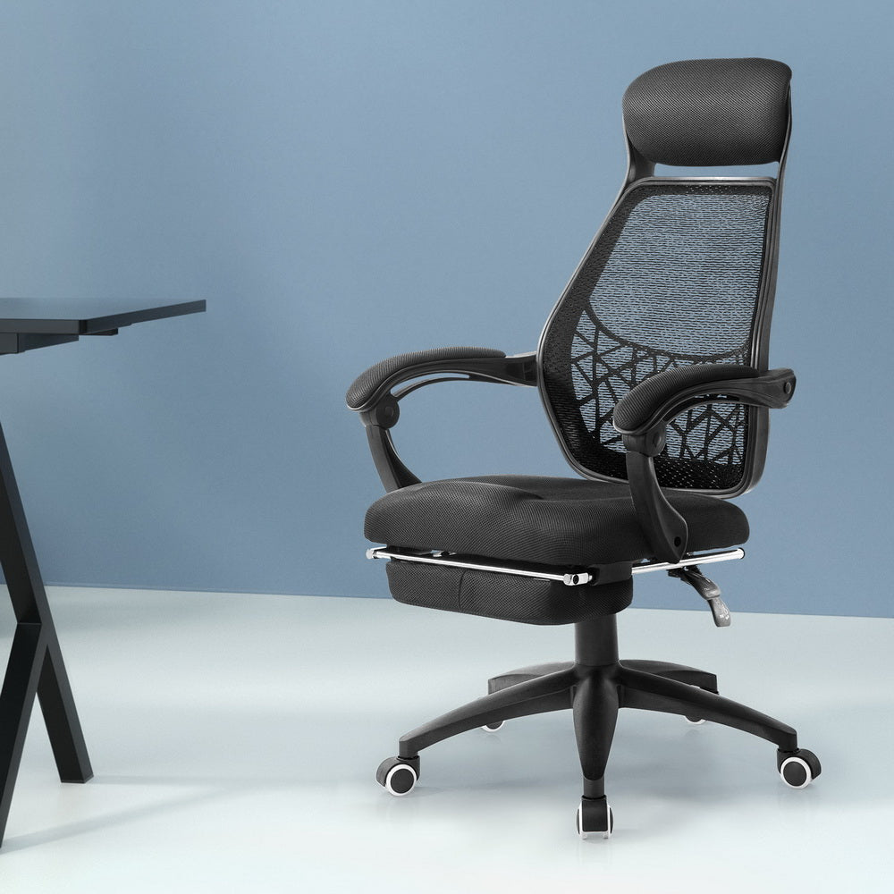 Mesh Office Chair Recliner Black