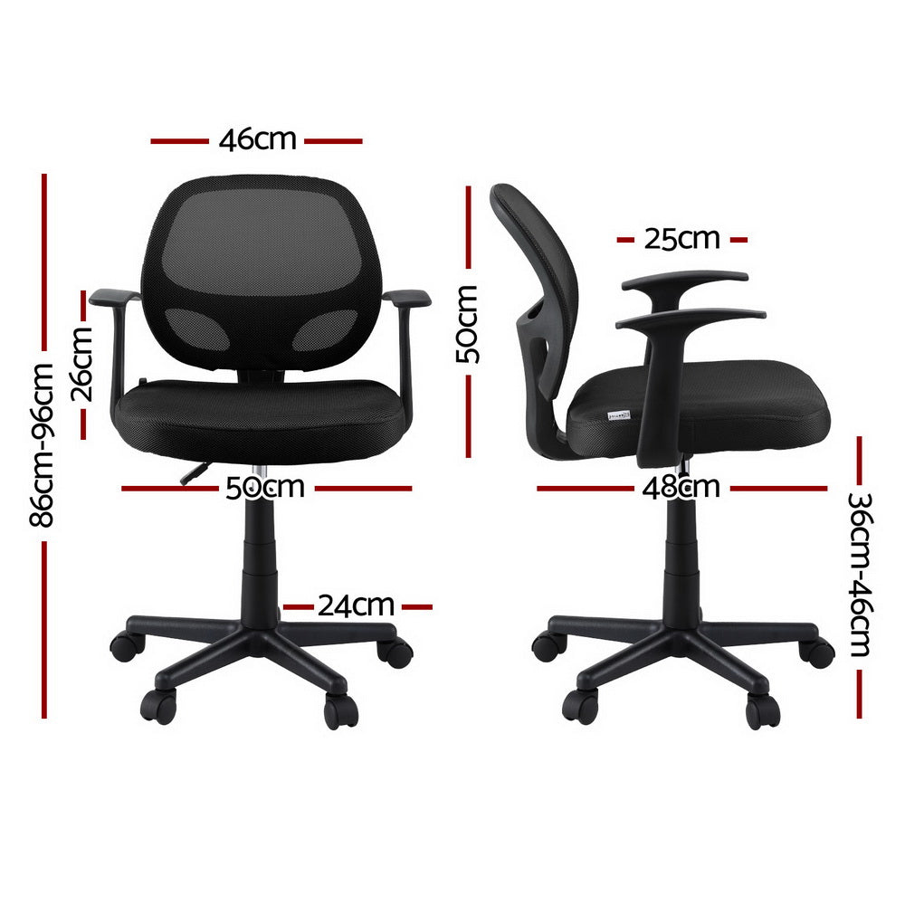 Mesh Office Chair - Mid-Back Ergonomic Design