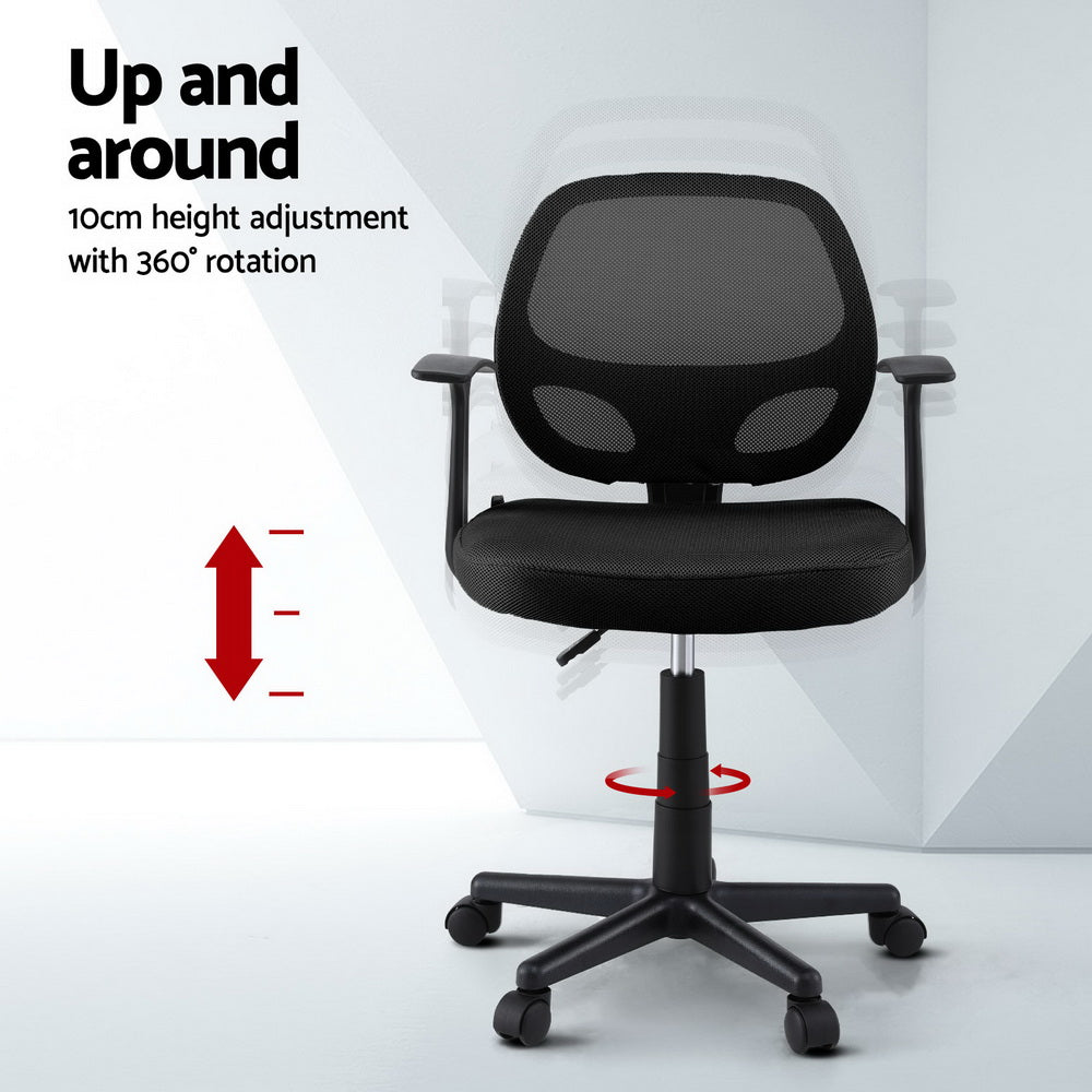 Mesh Office Chair - Mid-Back Ergonomic Design