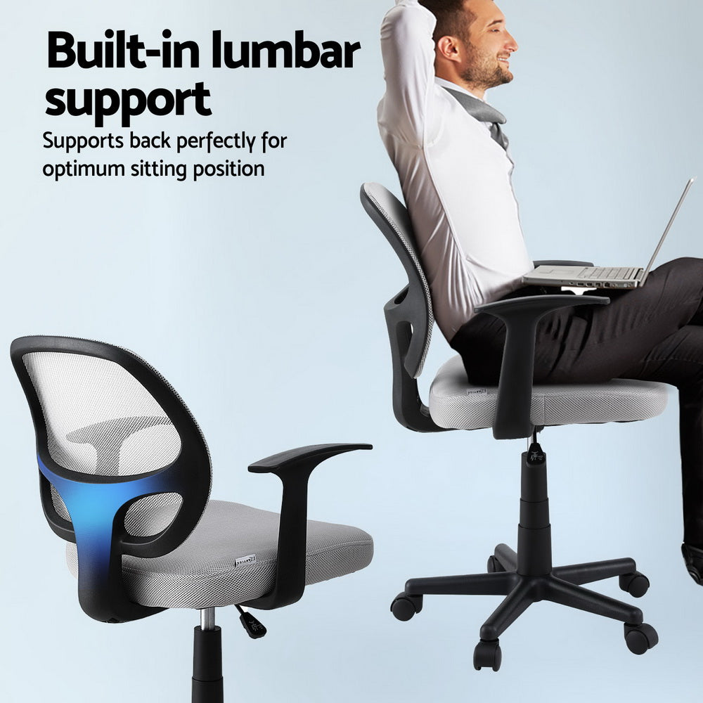 Mesh Office Chair - Mid-Back Ergonomic Design