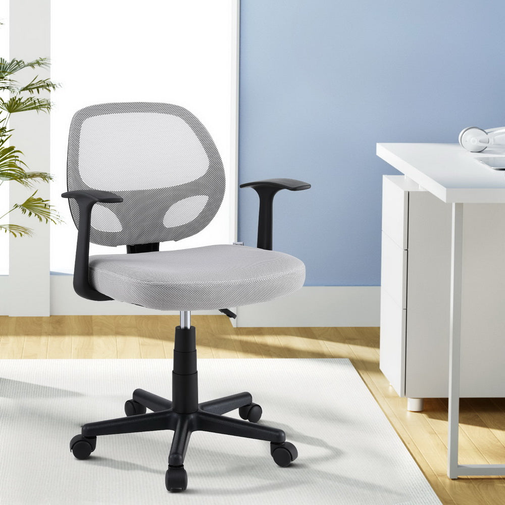 Mesh Office Chair - Mid-Back/Grey Ergonomic Design