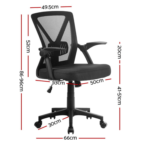 Gaming Office Chair Mesh Computer Chairs Mid Back Black/Grey