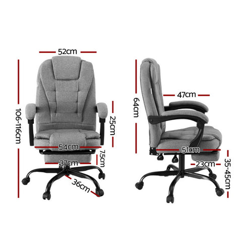 Office Chair Executive Fabric Seat Racing Computer Desk Chairs Footrest