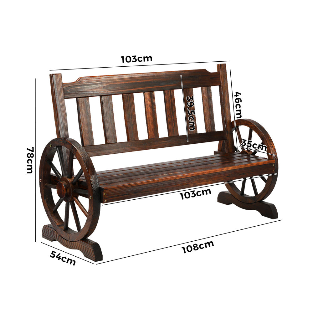 Garden Bench Wagon Chairs Wheel Chair Backyard Lounge