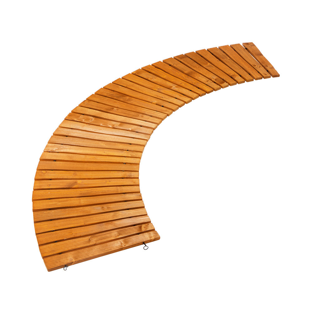 Garden Wooden Pathway 8ft Roll-Out Curved