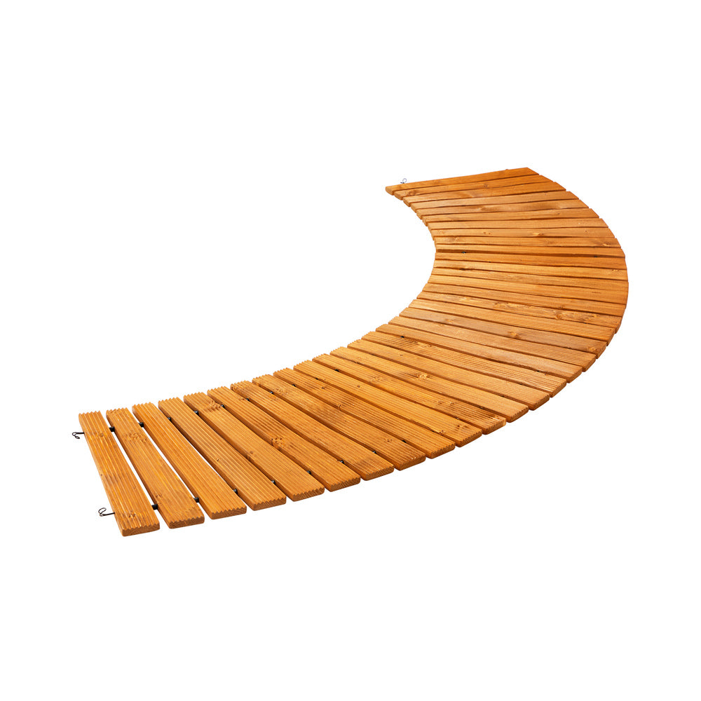 Garden Wooden Pathway 8ft Roll-Out Curved