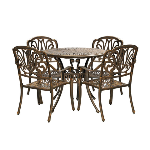 Outdoor Furniture 5 Piece Dining Set Chairs Table Bistro Set Patio Garden